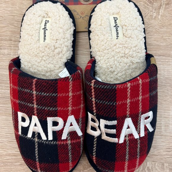 Dearfoams Men's Papa Bear Slipper Size Medium US 9-10 New - Picture 3 of 9